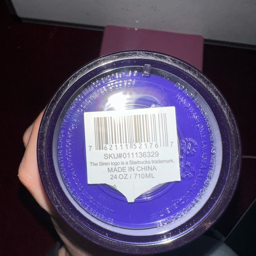 Glows in Dark! Starbucks Halloween 2022 Purple Tumbler 24oz, New:)